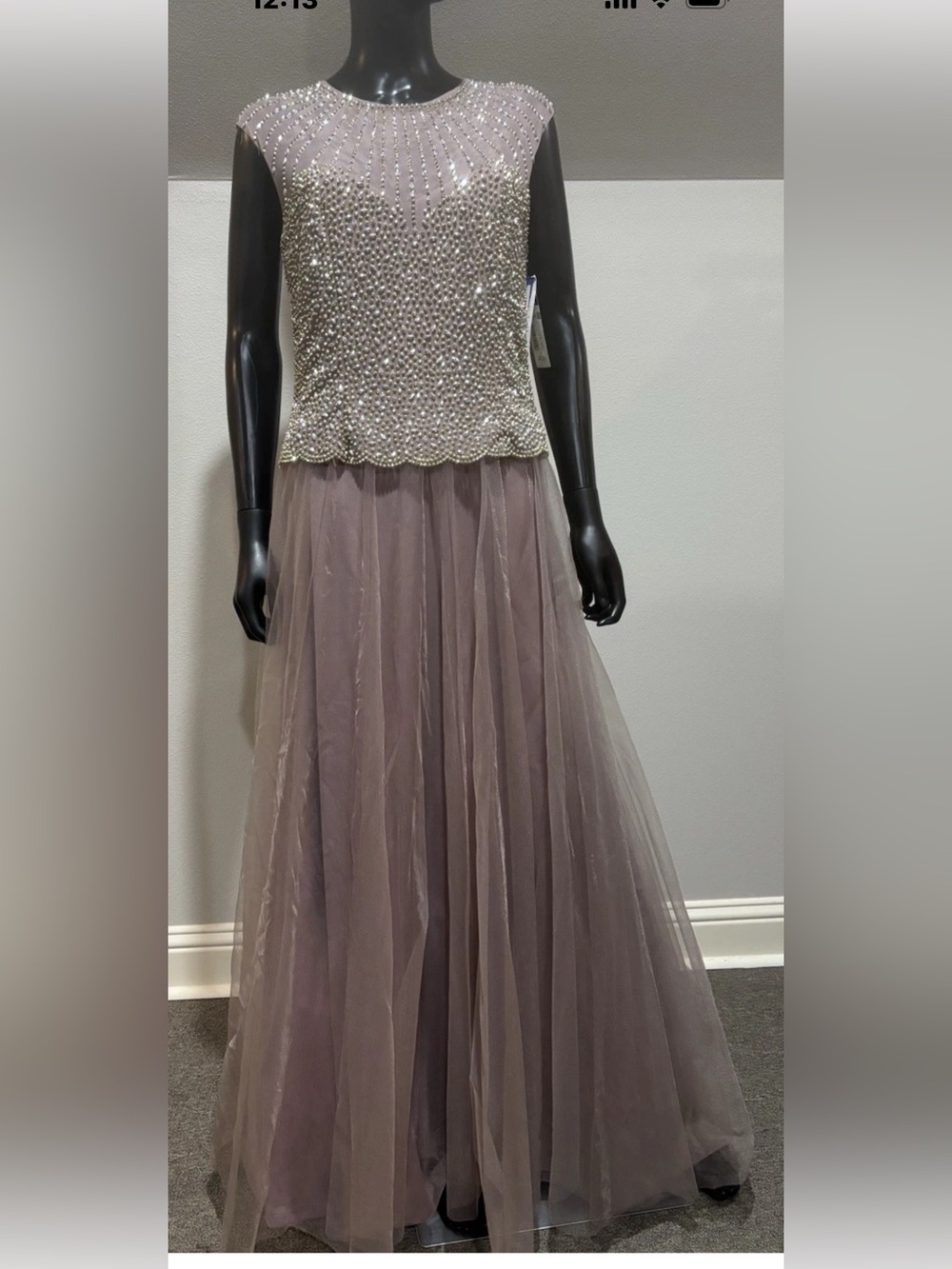 New Cachet mauve dusty rose beaded evening dress MOB sz 8 NWT